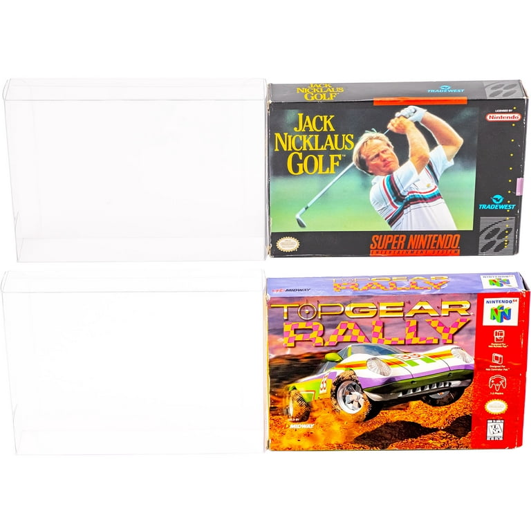 Super Nintendo SNES N64 Plastic Box Protector Cases Clear .35mm