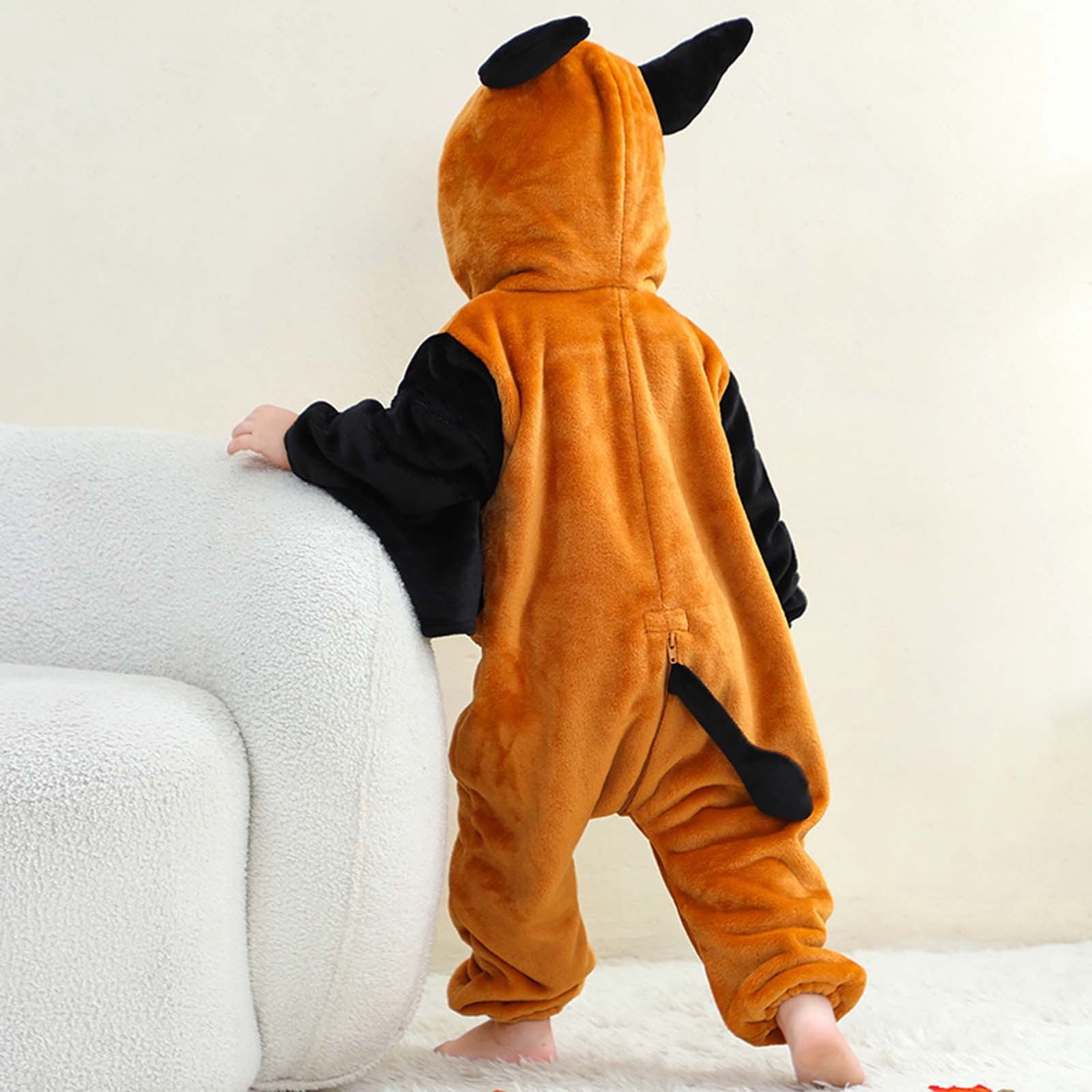 Animals Costumes, Animal Onesie, Paiwinds Toddler Boys Girls Cute Cosplay Romper Long Sleeve Hooded Jumpsuit Cute Flannel Clothes, 3 Years
