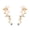 Golden, variant on SmartBy Earrings Beautiful Climber Crawler Rose Flower Branch Earrings