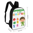 thumbnail image 2 of Charlie y las Formas-theme Backpack, Campus style schoolbag Bookbag with Adjustable Shoulder Straps And Large Zip Compartment, Unisex Travel Bags., 2 of 6