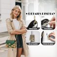 thumbnail image 6 of Pzuqiu Yellow Flower Women Leather Crossbody Bag Soft Functional Quilted Crossbody Purse for Women with Chain Strap Trendy Exquisite Fashion for Daily Life Shopping, 6 of 7