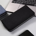 thumbnail image 3 of Xinyolin Men Multi-slot Large Capacity Canvas Card Cash Wallet Zipper Business Handbag, 3 of 8