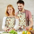 thumbnail image 5 of Pioneer Flower Floral Print Pattern Apron-Garden Aprons for Women with Pockets-Cotton Linen Waterproof Kitchen Cooking Gardening Aprons Adjustable for Kitchen,Cooking,BBQ and Salon 33x27 Inch, 5 of 7