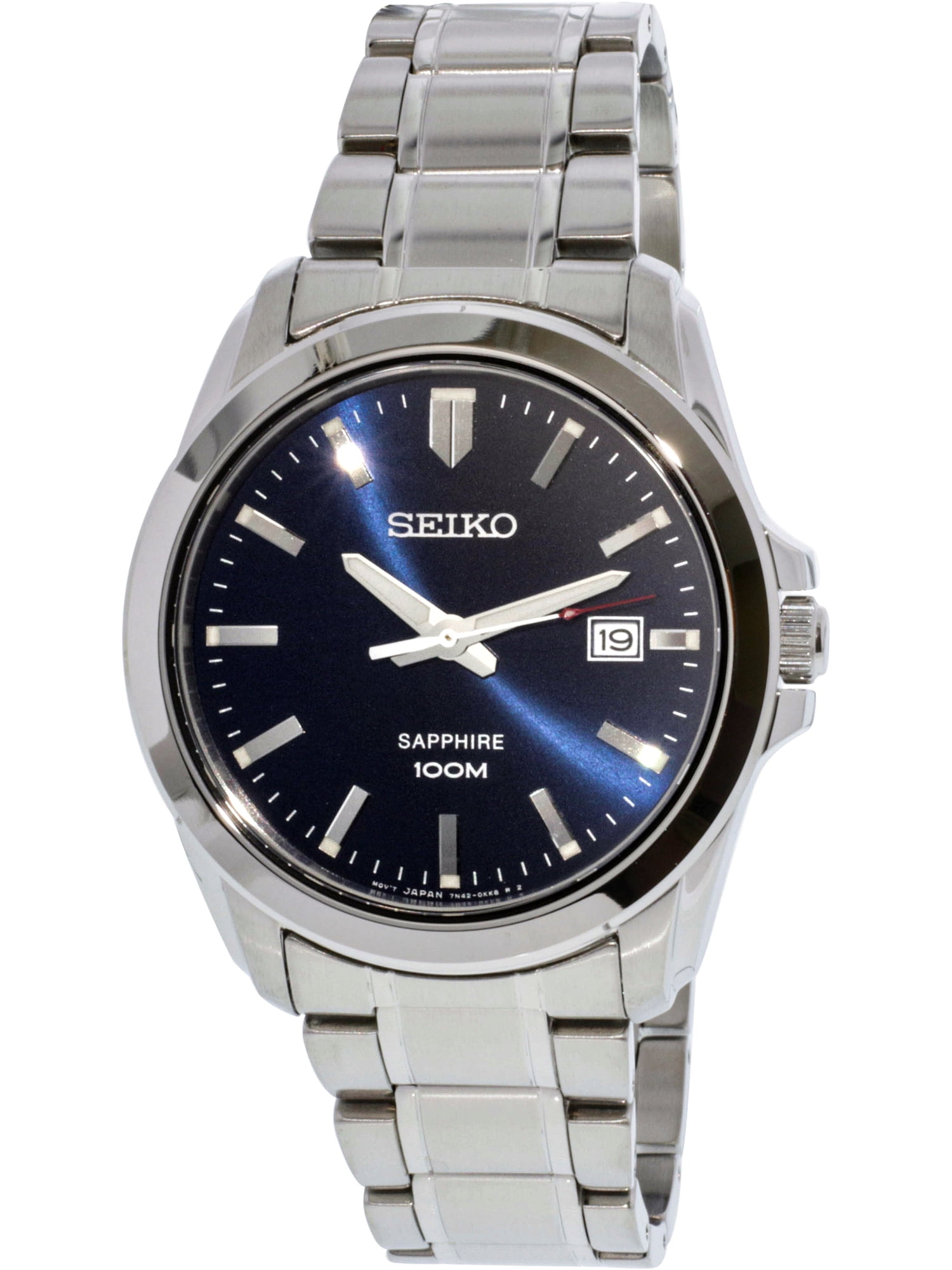 Seiko Men's SGEH47 Silver StainlessSteel Plated Japanese Quartz Dress