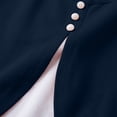 thumbnail image 6 of Achuyrbd Plus Size Women's 2-in-1 Spaghetti Strap Cami Top, Button Front Color Block Split Hem Sleeveless Tank 1X-3X, Navy, 6 of 7