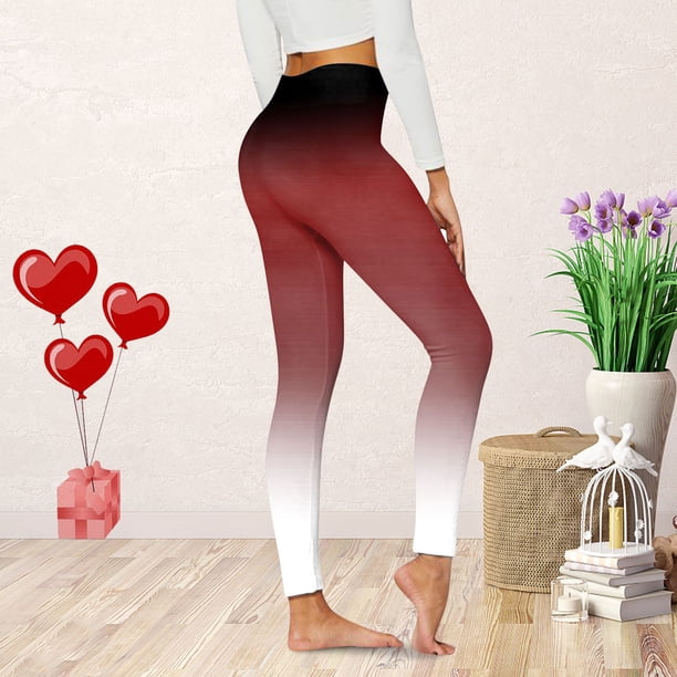 WILLBEST Leggings de Yoga de Cintura Alta para Mujer, con Estampado Degradado, para Entrenamiento, Informales, para Correr Y Fitness Chica