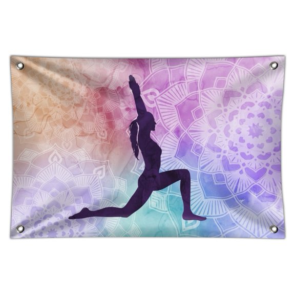 High Lunge Crescent Variation Yoga Pose Home Business Office Sign