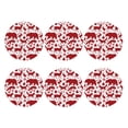 thumbnail image 2 of Pofeuu red plaid Moose Bunny bear Print Leather Coasters Set of 6, Round Cups Mugs Mat Pad for Home Kitchen Heat Resistant Drink Coasters,Round Shape, 2 of 7