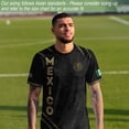 thumbnail image 4 of Zimjoy Mexico Soccer Jersey for Men Short Sleeve Training Shirt Breathable Sport Casual T Shirt for Soccer Fans Dark Green 2XL, 4 of 9
