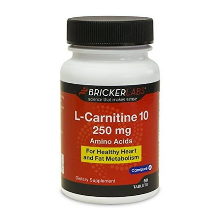 Bricker Labs - L-Carnitine 10 250 mg de L-tartrate avec B6 - 50 comprimés