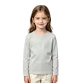 thumbnail image 2 of Kids' Long Sleeve T-Shirt Solid Base Layer Tee Casual Clothing Layering Campus Basic Shirt, 2 of 5