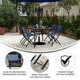 thumbnail image 3 of BizChair Set of 4 Commercial Grade Indoor/Outdoor Folding Chairs with Navy Flex Comfort Material Backs and Seats and Black Metal Frames, 3 of 16