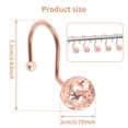 thumbnail image 6 of 12 Pcs Shower Curtain Hooks Metal Shower Curtain Rings Decorative Shower Curtain Hangers Rustproof Shower Hooks Elegant Curtain Hook Hanger Bath Curtain Hanger for Bathroom Home, 6 of 9