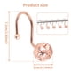 thumbnail image 2 of Dznils Ganchos Shower Curtain de Bola Hueca de Metal Inoxidable Oro Rosa, Juego de 12, 2 of 10