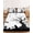 Black,White,Charcoal,Flint, variant on Queen Size Fitted Sheet Set - Halloween 3 Piece Bedding Sets 16" Deep Pocket Fitted Sheet with 2 Pillowcases, Black Horror Trees Bats Cats Birds Rustic Purple Brushed Microfiber Hotel Bed Sheets