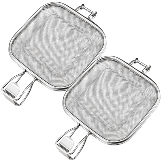 Sandwich Baking Net, Stainless Steel Toaster Sandwich Clip Rack, Grilled Cheese & Panini Press Maker Reusable Grill Basket for Making Breakfast Sandwiches Toaster Oven Kitchen Accessory
