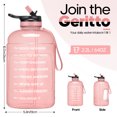 thumbnail image 5 of GEDUX 64oz Half Gallon Motivational Water Bottle with 2 Lids (Chug and Straw), BPA Free Sports Drink Water Jug with Time Marker for Camping Sports Workouts and Outdoor Activity, 5 of 7