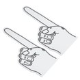 thumbnail image 1 of Dedo de espuma gigante Uxcell de 18 pulgadas, 2 piezas de mano de espuma en blanco para DIY, dedos de animación para celebraciones, deportes, juegos y fiestas., 1 of 5