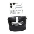 thumbnail image 2 of Colaxi Bike Front Basket Storage Basket with Lock Reliable Cargo Rack for Riding Biking Mountain Street Bike Black White L, 2 of 8