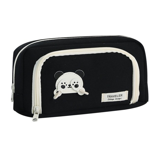 Estuche para lápices con bonito diseño de panda, tela de gran capacidad, 90 g