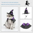 thumbnail image 4 of WILLED Halloween Pet Costumes, Cat Wizard Costume, Dog Witch Cloak & Hat, Purple Witch Cloak for Cats, Dogs, Kittens, Puppies, Rabbits, Perfect for Halloween, Parties, Cosplay, and Daily Wear, 4 of 11