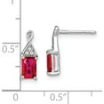 thumbnail image 4 of 14K White Gold Ruby And Diamond Earrings (Width 4.7) (Length 12.9) - Jbsp, 4 of 5