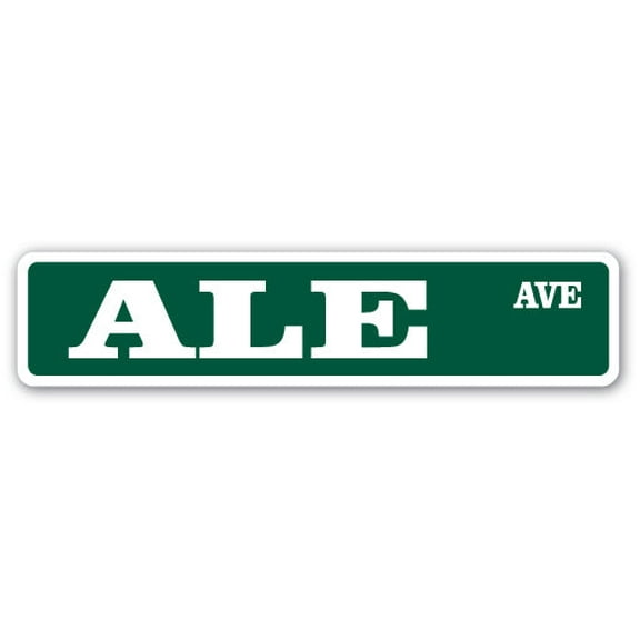 ALE Street Sign bar happy hour beer drink | Indoor/Outdoor | 36" Wide