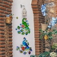 thumbnail image 6 of J-Fly Metal Peacock Wall Decor  Colorful Tropical Outdoor Wall Decor Peacock Indoor Metal Wall Art Metal Bird Wall Decor Outdoor Decor Patio Wall Fence Garden Home Kitchen Decor 11 inch for  Set of 2, 6 of 8