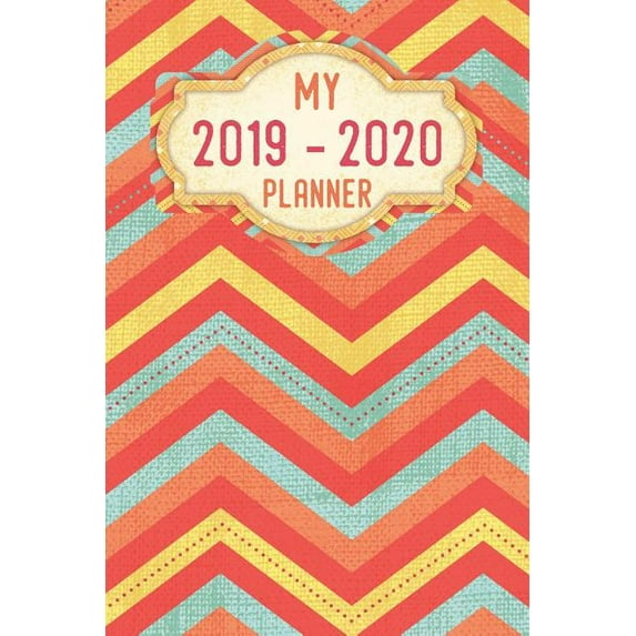 My Planner 2019 - 2020: Zigzag Wave Colorful Pattern Weekly Planner 2019 - 2020: 24 Month Agenda - Calendar, Organizer, Notes, Goals & to Do L