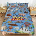 thumbnail image 6 of Toy Story 3 Piece Bedding Set Cartoon Comforter Set Cute Duvet Cover Sets Super Soft Aldult Bedding Set Kids Bedroom Gifts,1 Duvet Cover with 2 Pillowcases 90"x90", 6 of 8
