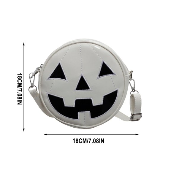 Halloween Spooky Pumpkin Purse for Women, Stylish Faux Leather Crossbody Bag for Daily Commute and Travel, Halloween Accessories