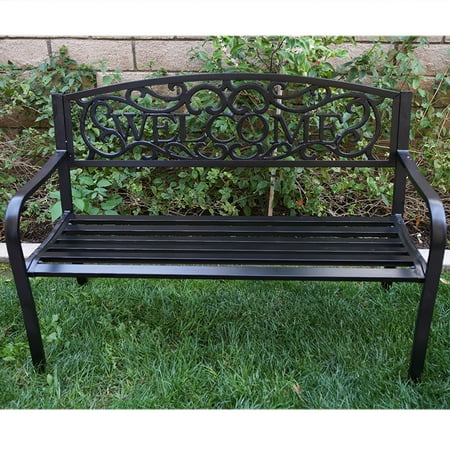 bench park garden belleze blossoming iron decorative metal benches patio