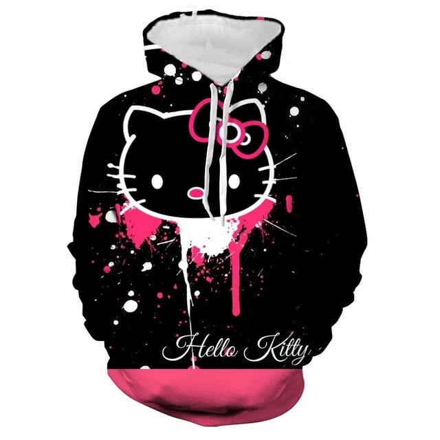 Sanrio Sweat à Capuche Mode Hiver et Automne Hello Kitty pour Femmes, Manches Longues