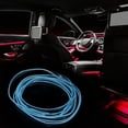 thumbnail image 3 of 2 Meter/6ft Interior USB Neon EL Wire String Strip Ice Blue Cold Light Glow String Strip Set for Car, 3 of 7