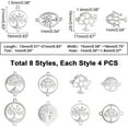 thumbnail image 2 of 32 Pcs 8 Styles Silver Tree of Life Charms Stainless Steel Flat Round Hollow Connector Charms Tree Shaped Metal Charms Pendants for DIY Crafts Jewelry Making, 2 of 7
