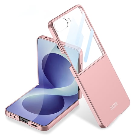 Allytechgroup for Samsung Galaxy Z Flip 8 Slim Case with Screen Protector, Full Body Protective Anti-Scratch Bumper Cover for Women Men