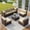 Beige, variant on 7 Piece Patio Furniture Set, Lofka Outdoor Modular Sectional PE Rattan Patio Sofa Set for Balcony, Porch, Backyard, Gray