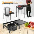 thumbnail image 6 of VINGLI Single Burner Propane Gas Stove with Side Shelves & Carrying Bag, 100,000 BTU Portable Stove with Removable Legs & Regulator for Camping Home Backyard Cooking Brewing Canning Turkey Frying, 6 of 7