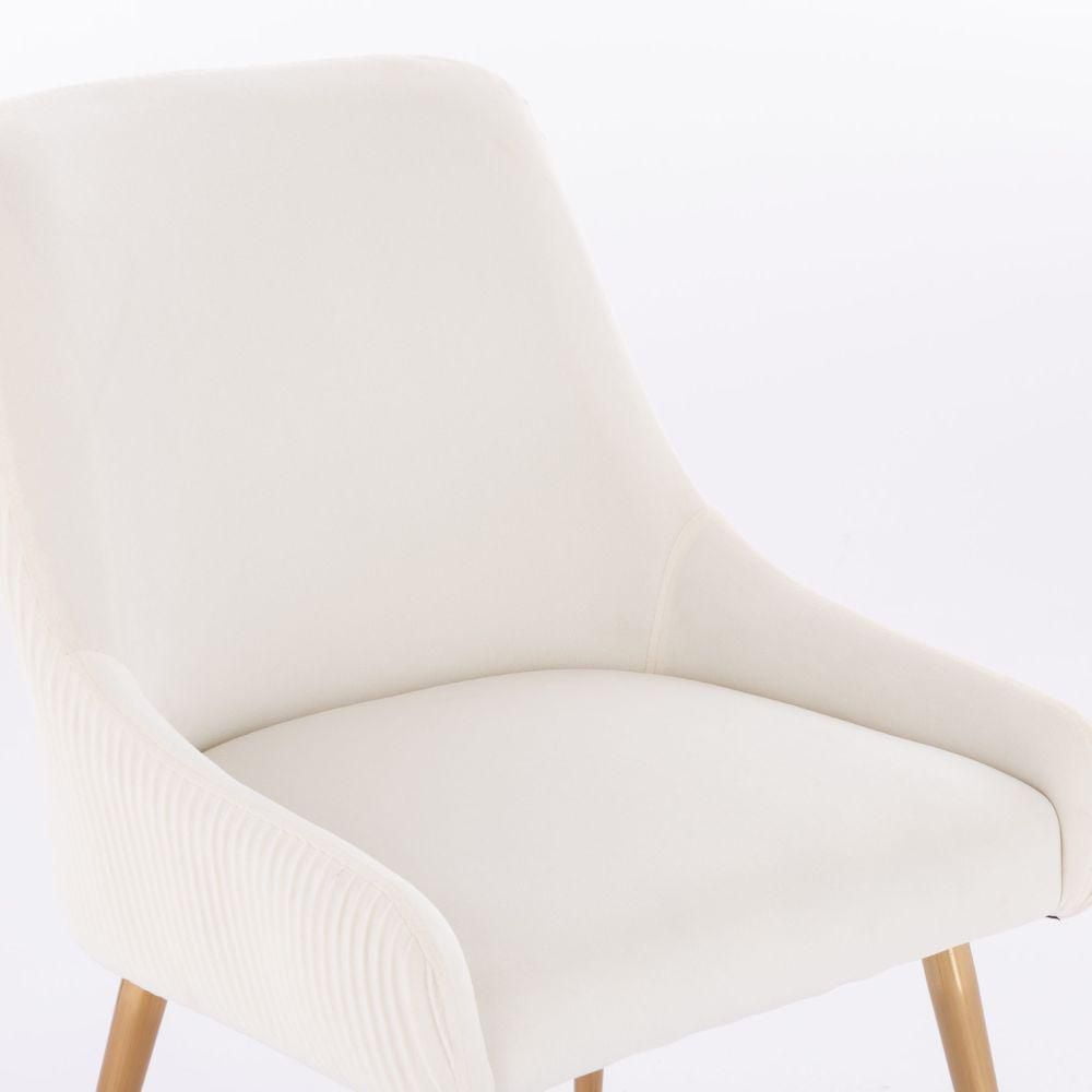 Henry III Dining Chair Set of 2 – Elegant Velvet Dining Accent Chairs with Comfortable Upholstery, Gold Legs, and Stylish Handle Detail on the Back