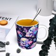 thumbnail image 5 of Yiaed cool flower Skull Print Ceramics Coffee,Large Handle Design,Extra Large Tea and Coffee Cup for Office and Home Mugs, 5 of 6