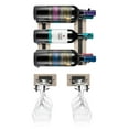 thumbnail image 2 of Sorbus Wall Mounted Wine Rack + Stemware Rack Set - Wire & Wood Wine Rack Wall Mounted for Bottles, Liquor, Champagne, Wine Glasses, Champagne Glasses for Home Bar, 2 of 7