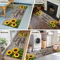 thumbnail image 6 of Farm Sunflower 2'x6' Runner Rug, Positive Floral Vintage Brown Wooden Washable Non-Slip Area Rugs for Hallway Kitchen Floor Bedroom Entryway, Laundry Carpet Decoration Indoor Mat, 6 of 9