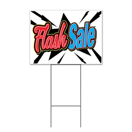 Flash Clearance Special (18 x 24 ) Yard Sign Includes Metal Step Stake
