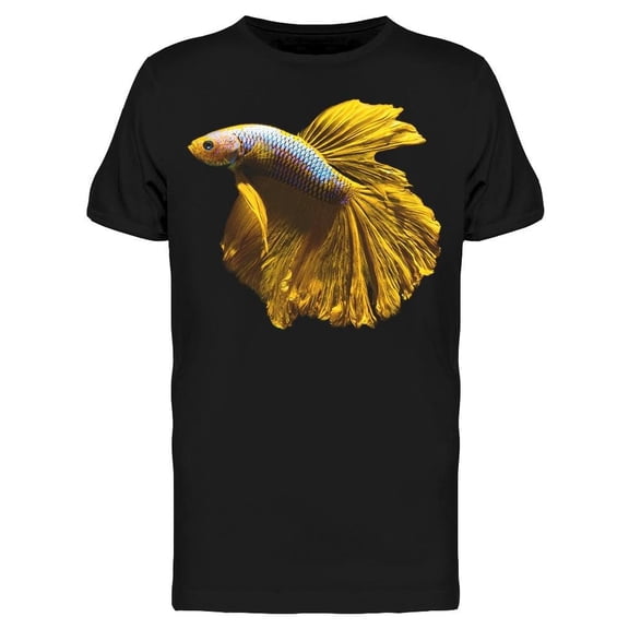 Blue And Gold Betta Fish Tee Men's -Image by Shutterstock