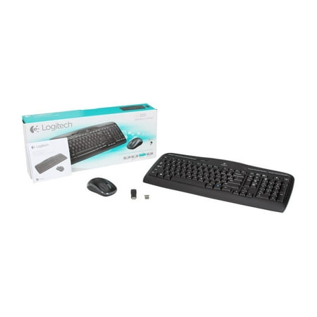 Logitech - MK320 Full-size Wireless Membrane Keyboard and Mouse Bundle - Black