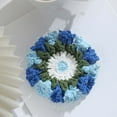 thumbnail image 3 of 3D Flower Crochet Coaster Handmade Knitted Floral Creative Coasters Table Decor,3D Flower Crochet Coaster,Creative Home Decor Table Decor Floral Crochet Coffee Mug Coaster (Blue), 3 of 8