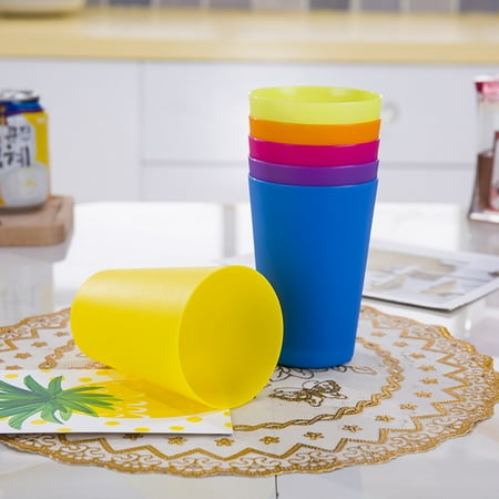 

Plastic Cups 12 Packs Blank Reusable Drink Tumblers for Parties Events Marketing Weddings DIY Projects or BBQ Picnics (Color random)