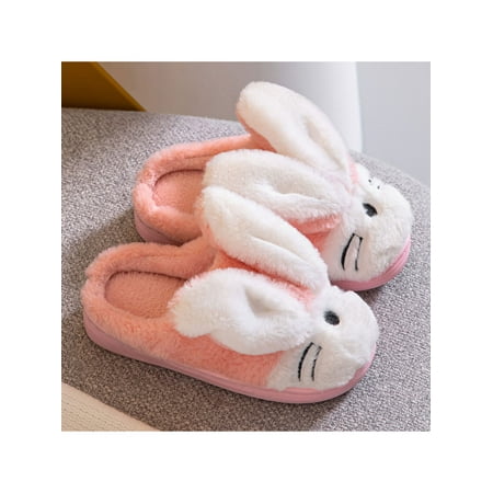 

Audeban Bunny Slippers for Kids Fuzzy Memory Foam Indoor House Slippers