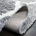 thumbnail image 4 of SAFAVIEH August Romayne Diamond Shag Area Rug, Light Grey/Ivory, 8' x 10', 4 of 9