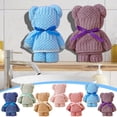 thumbnail image 7 of COM1950s Cute Bear Shaped Towel, Soft Absorbent Cotton Hooded Towel for Kids, Baby Shower Gift, Birthday Present for Toddler Girls Boys, 7 of 7